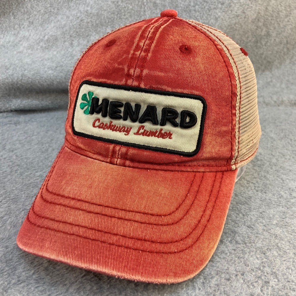 Menard Cashway Lumber Mens Red Unbranded Trucker Hat Snapback OSFM